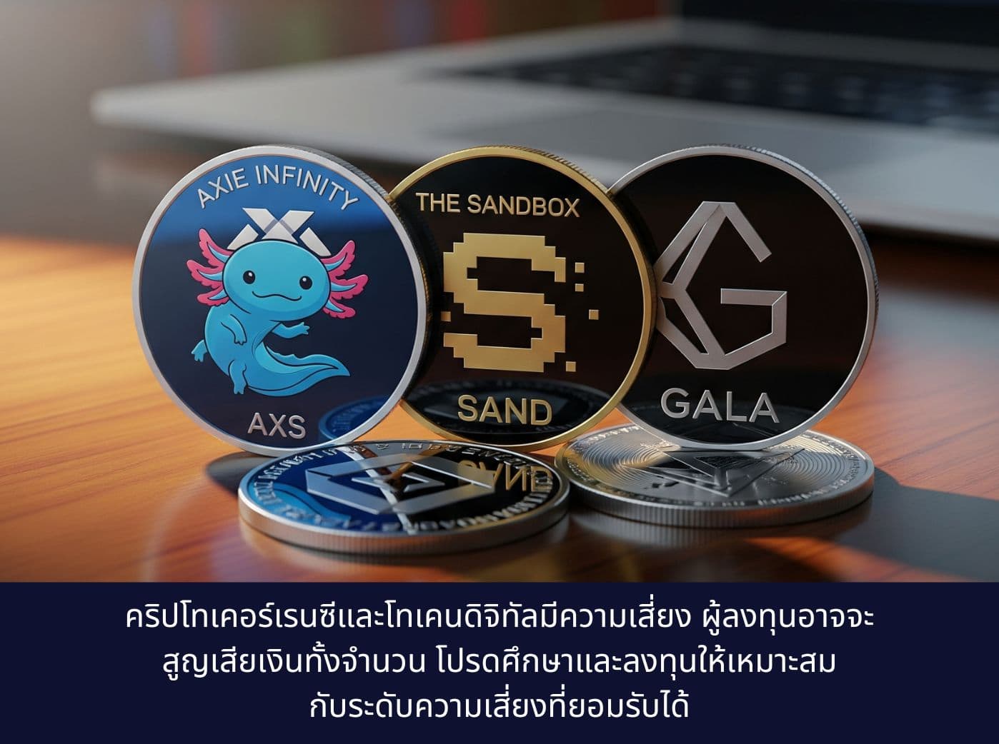 Axie Infinity, the sandbox and gala games coins